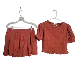 Brand new Free People skirt and blouse set